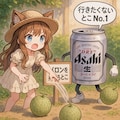 メロンを捨てるとこのビール缶と小さな女の子 8枚目