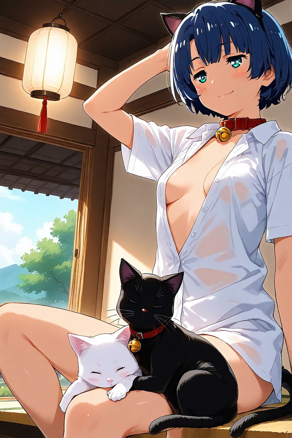 CAPE 寝起きの猫耳柑菜さん(*´ω｀*)❤️同シード生成 を、CAPEさんで