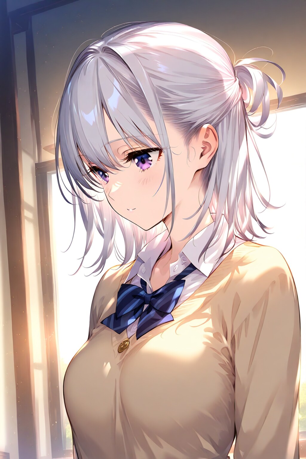 (825HQ)銀髪ちゃん制服