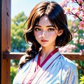 桜と巫女さん２ 2枚目