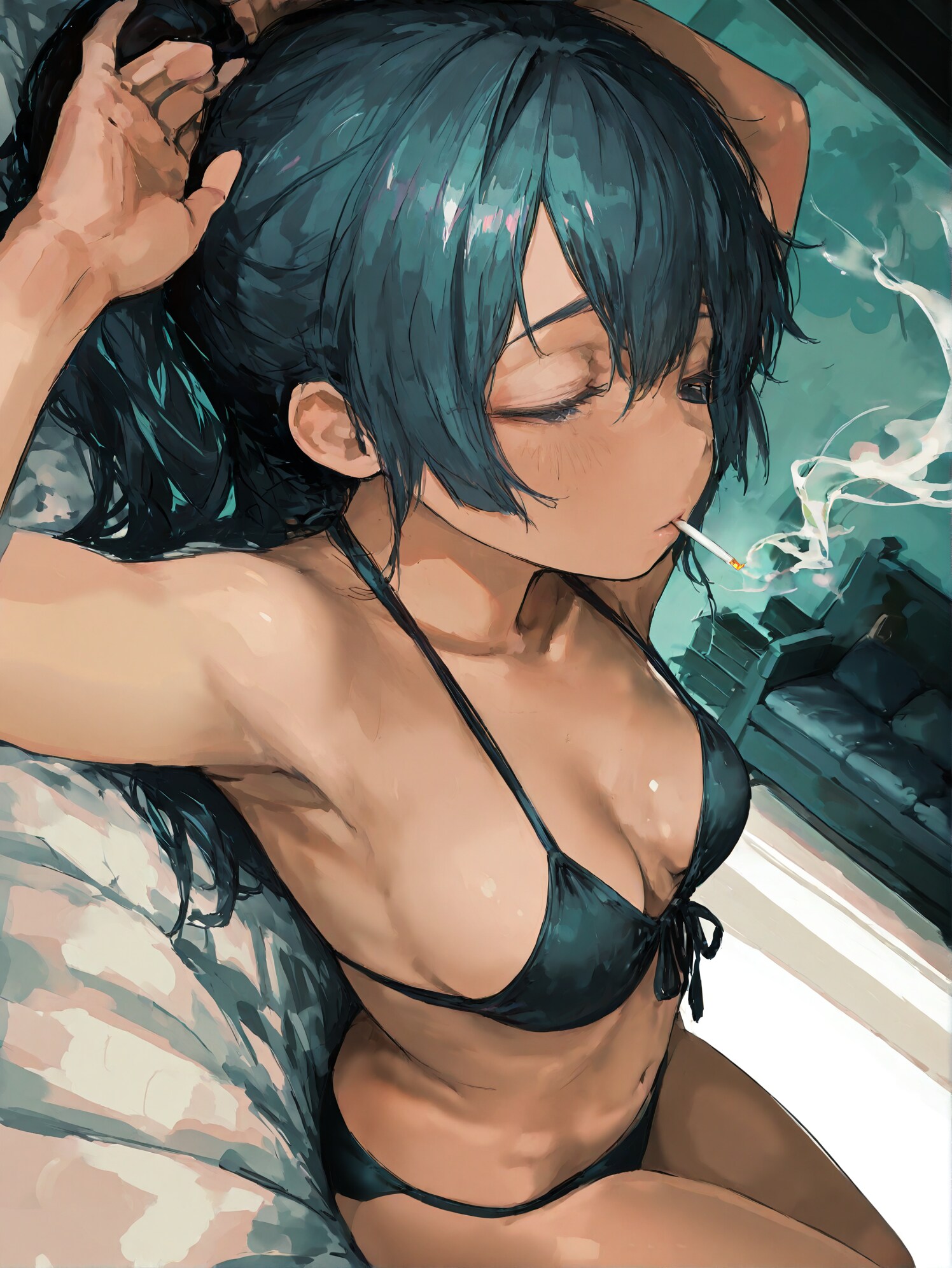 寒いので夏のイラストでも。　どうぞ。
