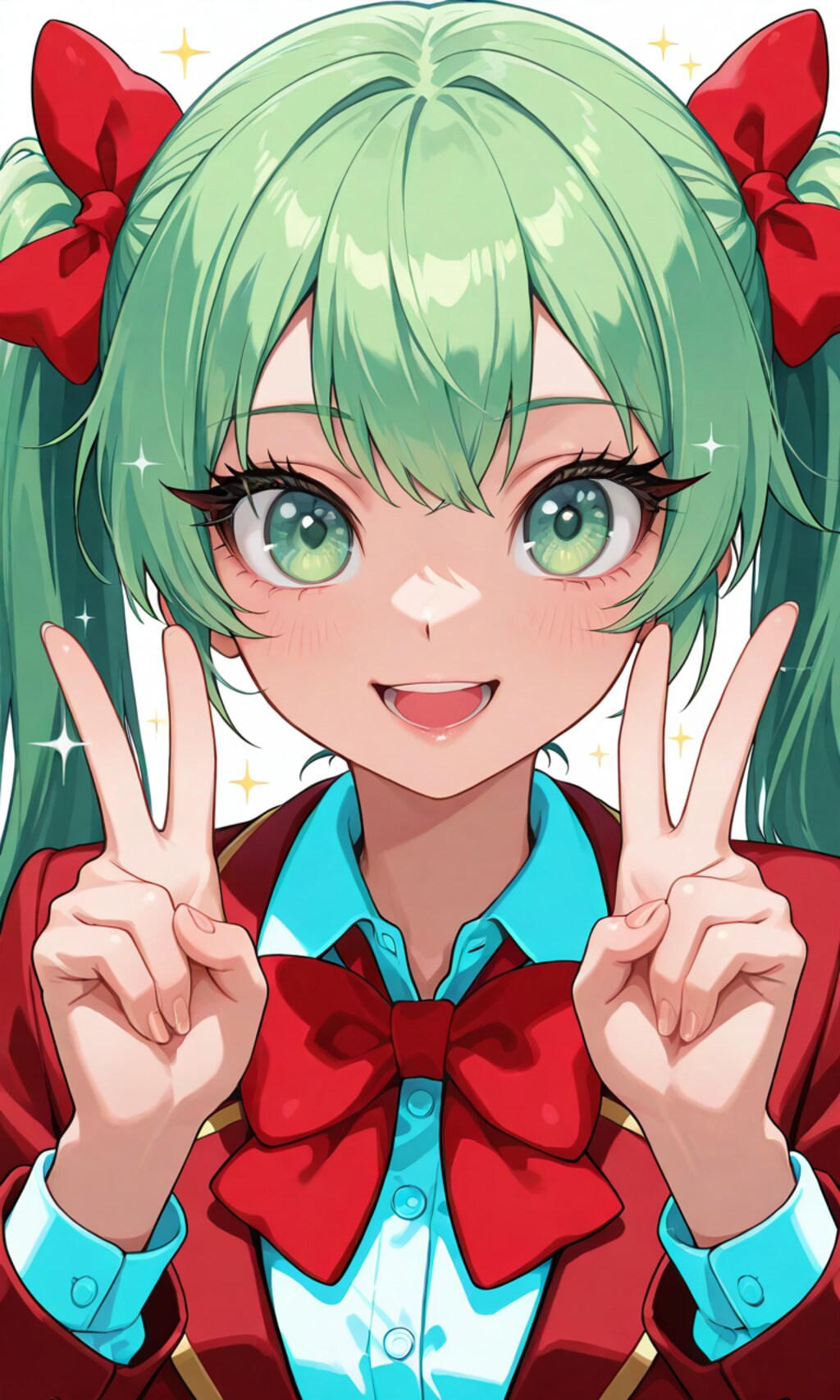 あおいちゃんのダブルピース
