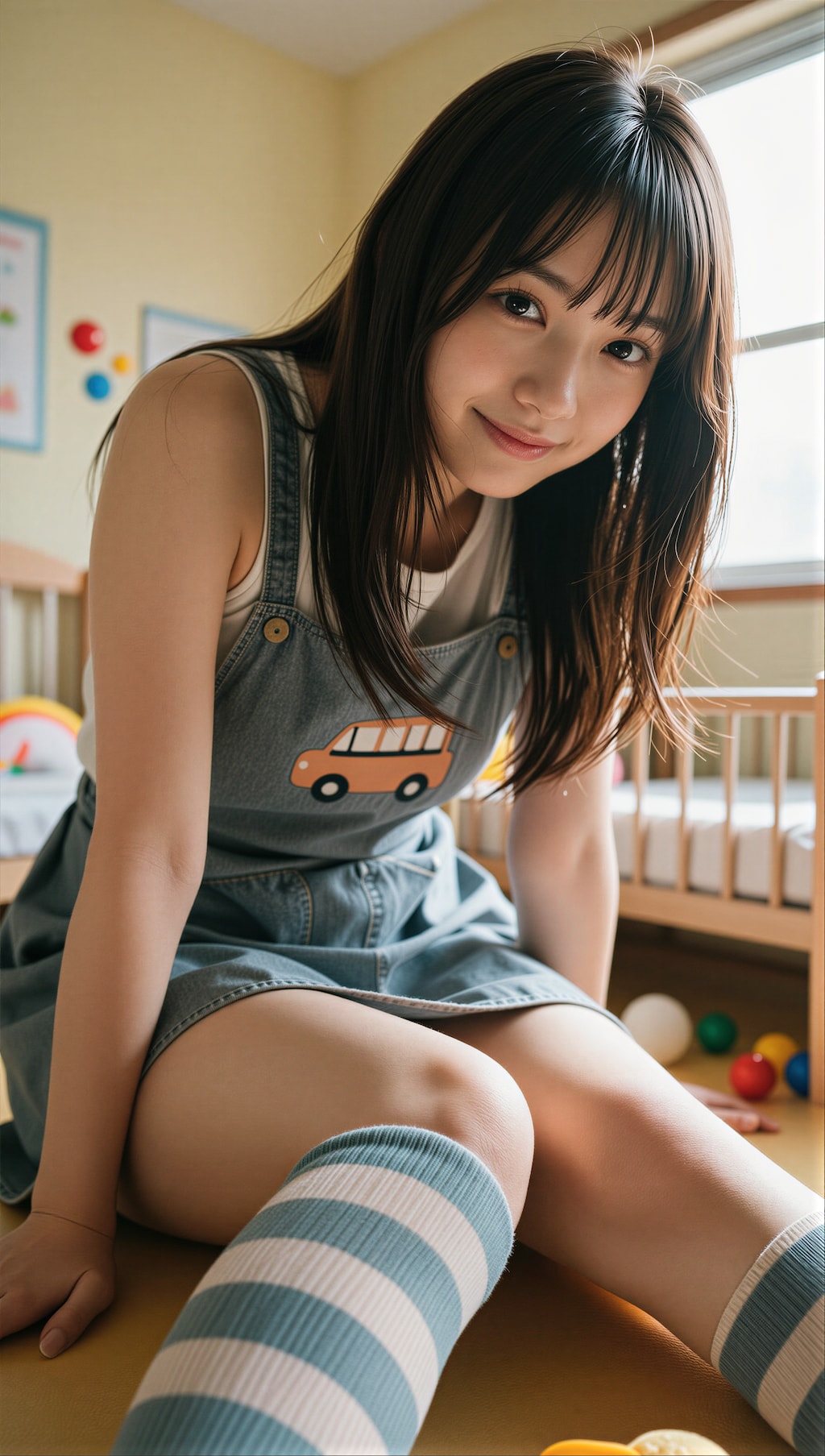 綺麗な足の保育士さん 6