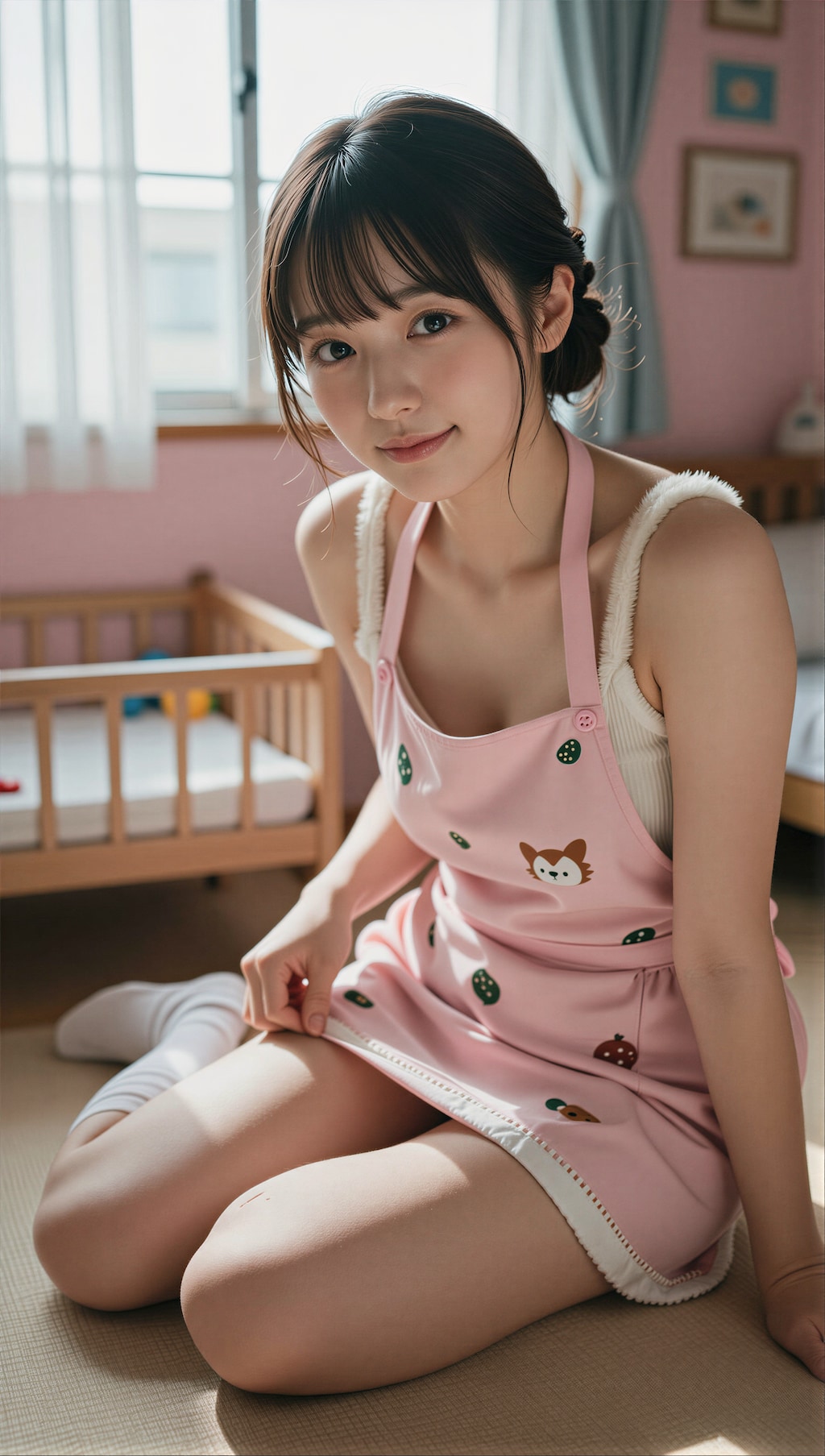 綺麗な足の保育士さん 6