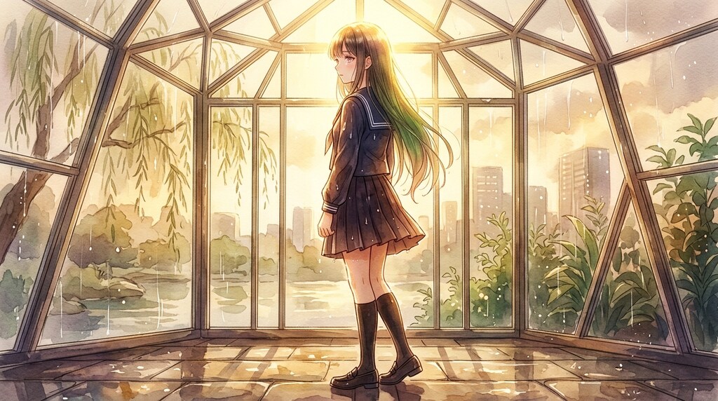 雨玻璃の静謡