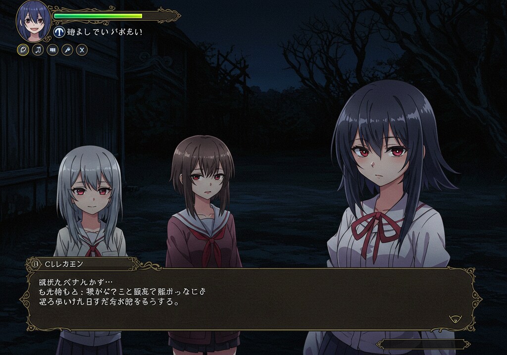 ホラーノベル系ゲーム風（2000年代頃？）のイラスト＆最後の2枚はその頃の洋ゲーアドベンチャーゲーム風ｗ