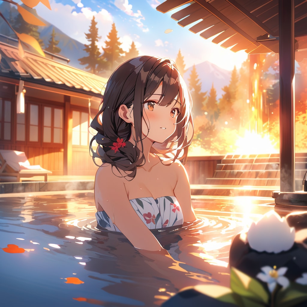 ５月２６日は源泉かけ流し温泉の日 | の人気AIイラスト・グラビア