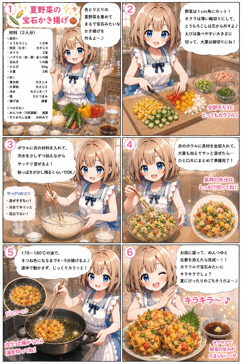 夏野菜の宝石かき揚げ