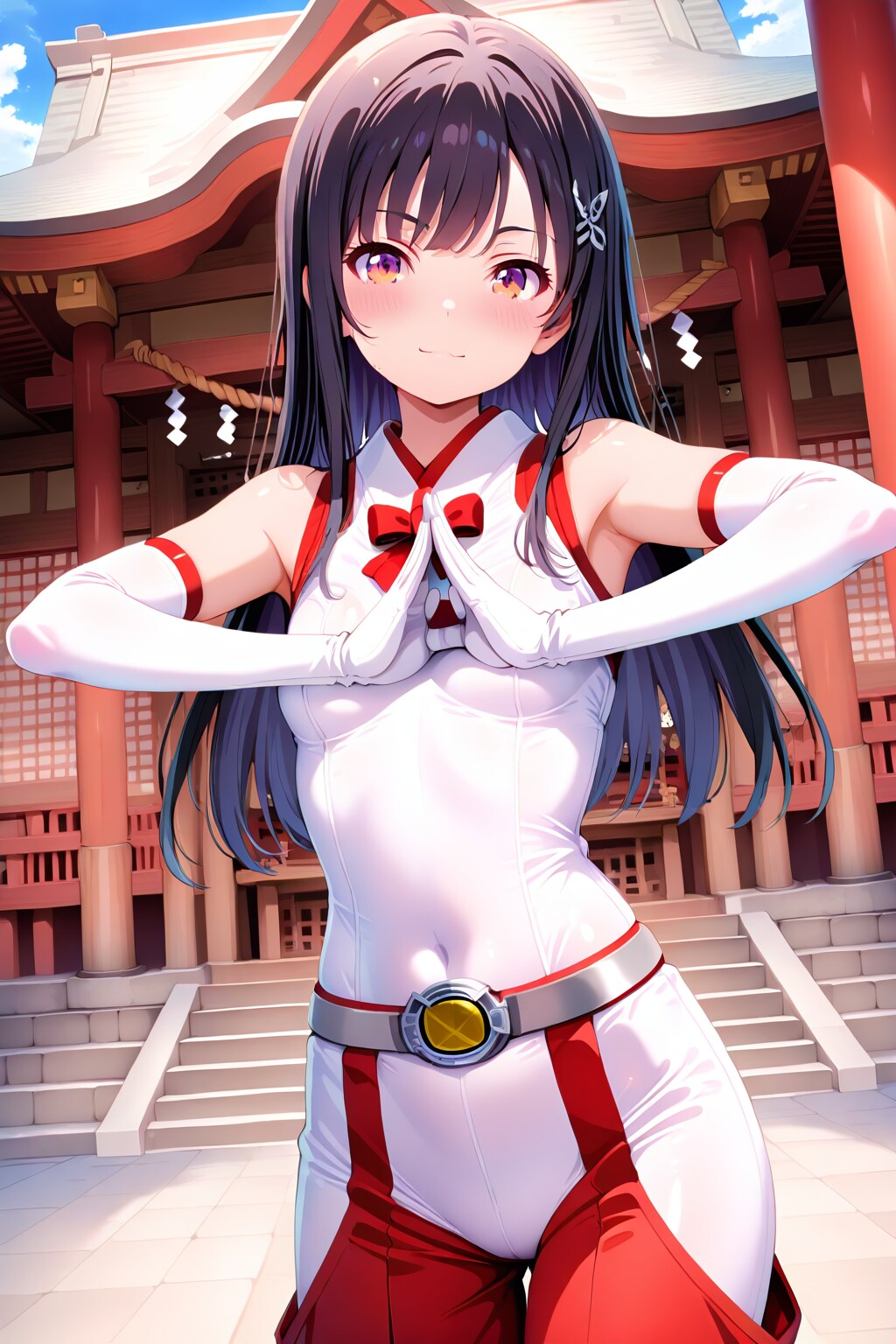 祈る戦隊ヒロインのような女の子