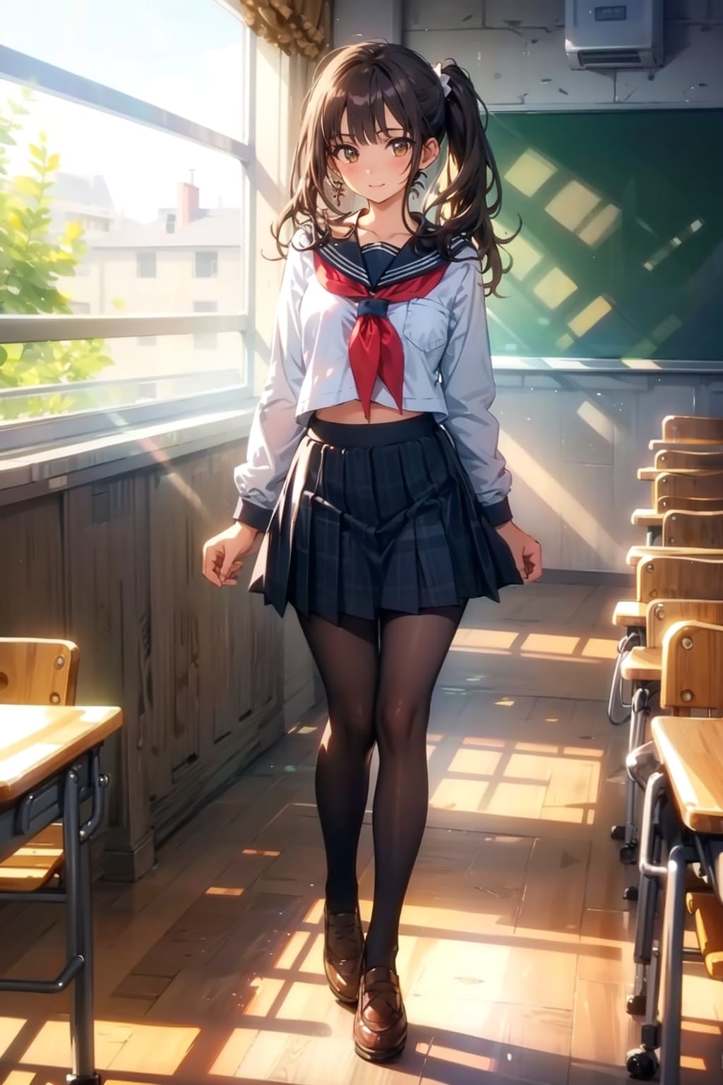 制服はブレザーなのでセーラー服を着てみた | の人気AIイラスト・グラビア