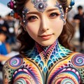 ちょっとキワどいフラクタルアート ボディペインティング 3枚目