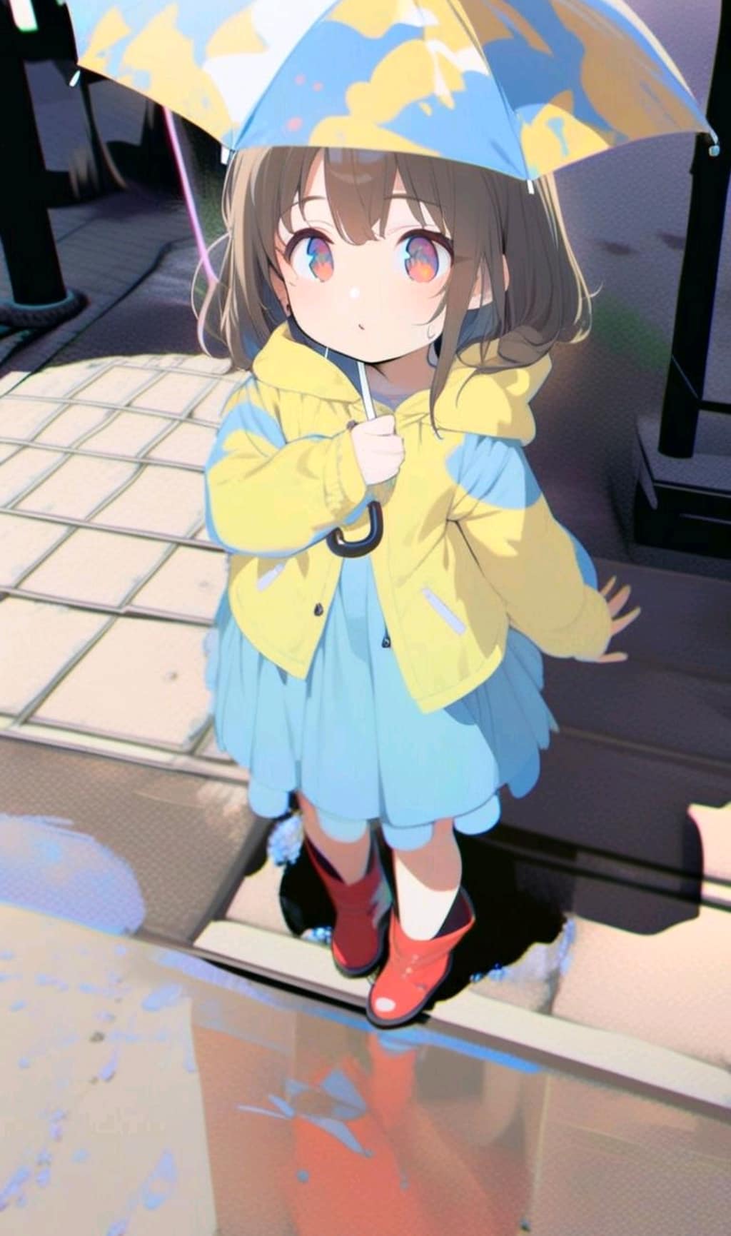 雨の日 散歩 小さな女の子