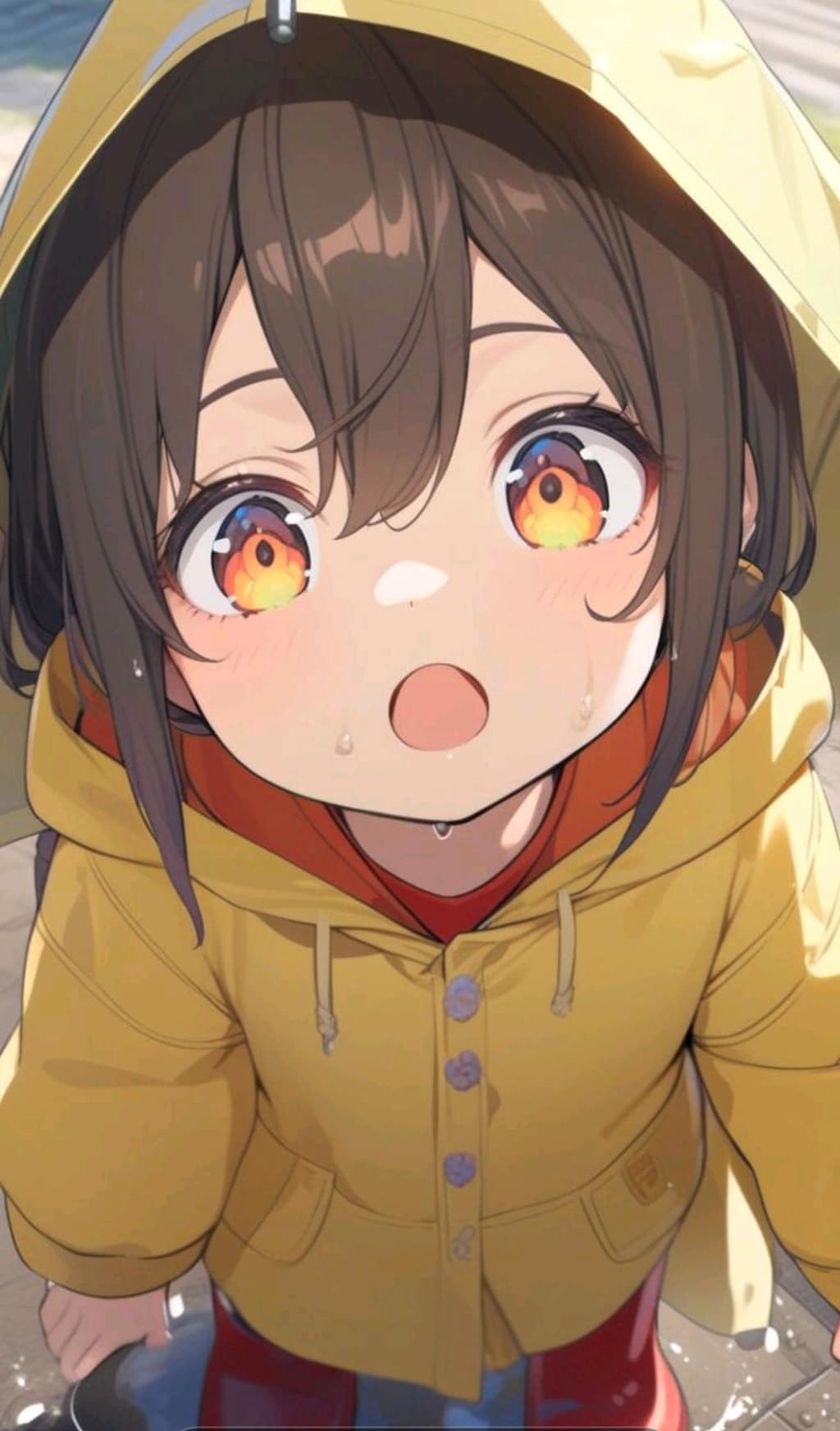 雨の日 散歩 小さな女の子