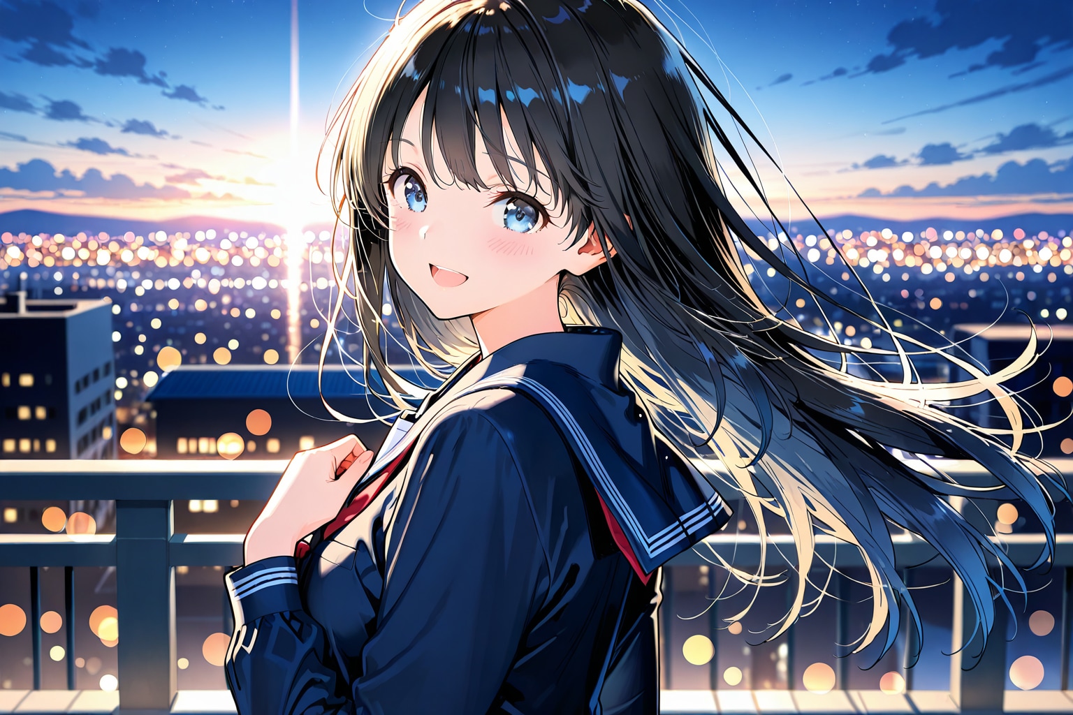 夕陽と美少女(PHOENIX)(9) | の人気AIイラスト・グラビア