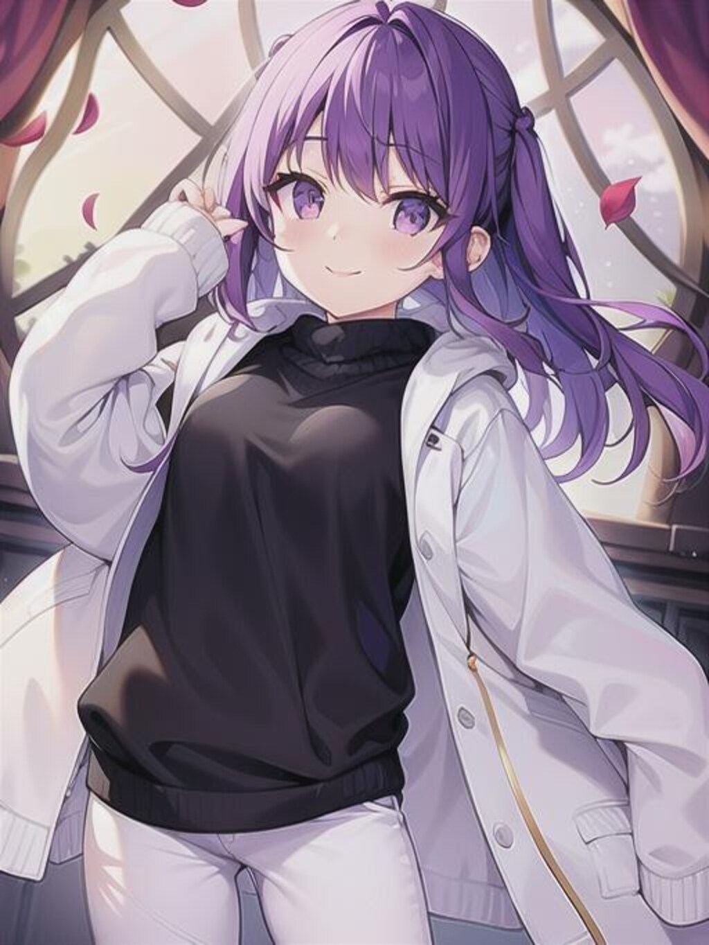 紫髪パーカーちゃん