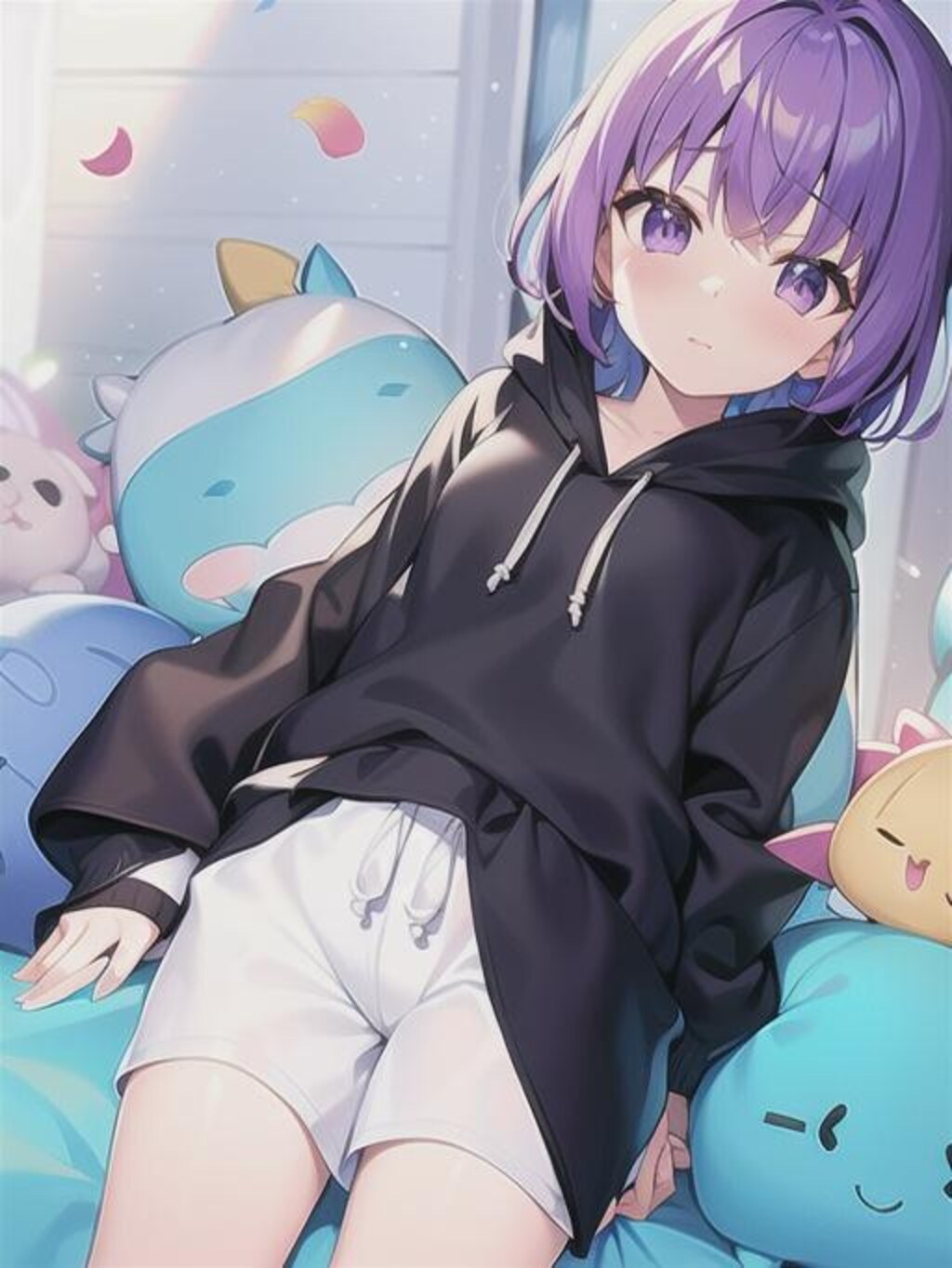 紫髪パーカーちゃん