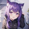 紫髪パーカーちゃん 2枚目