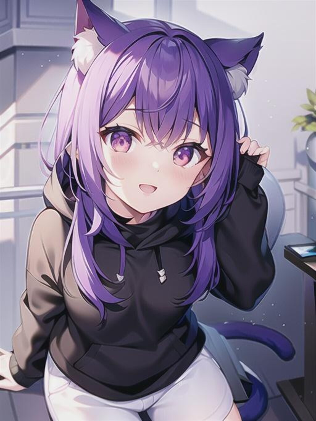 紫髪パーカーちゃん