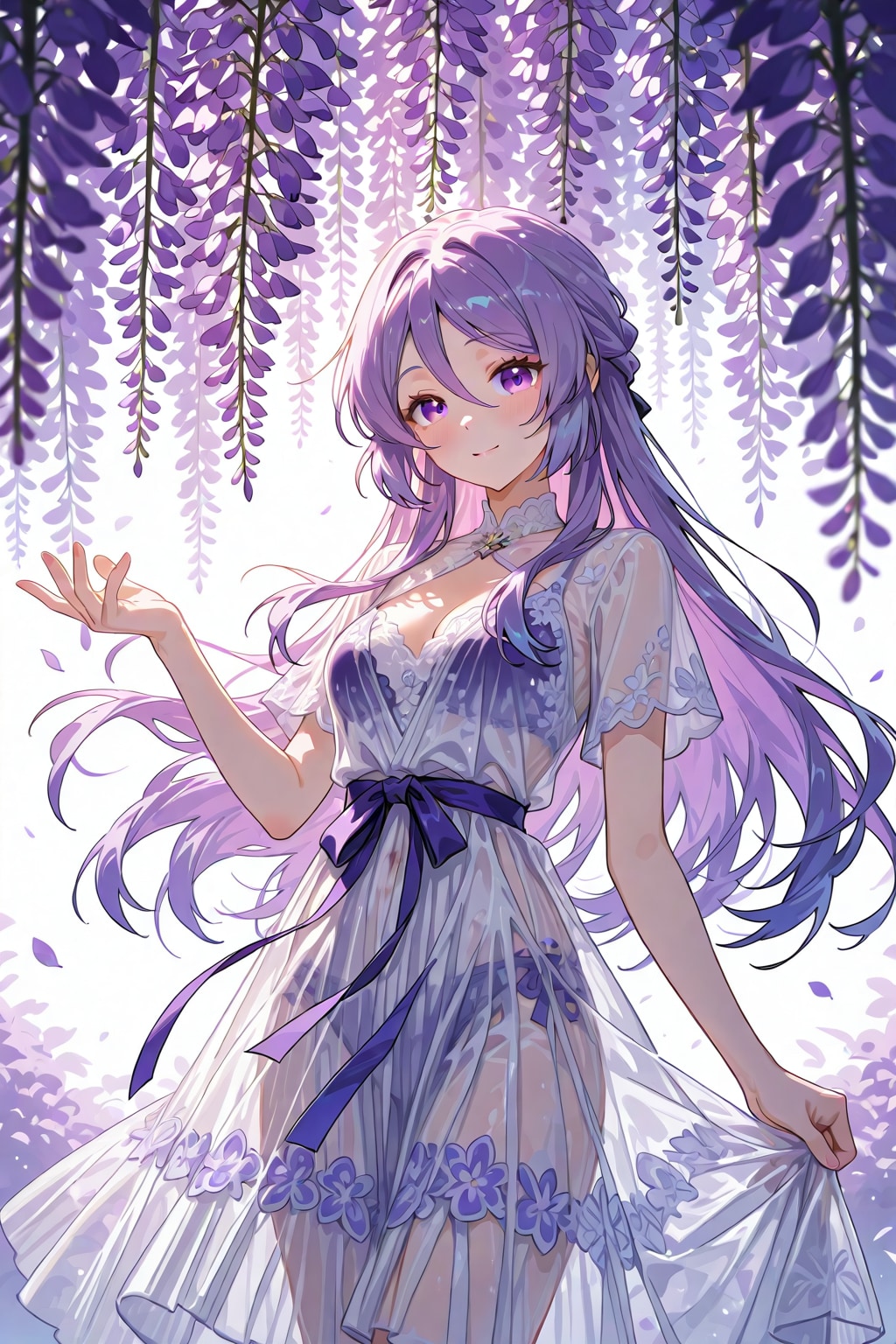 藤のシースルードレス