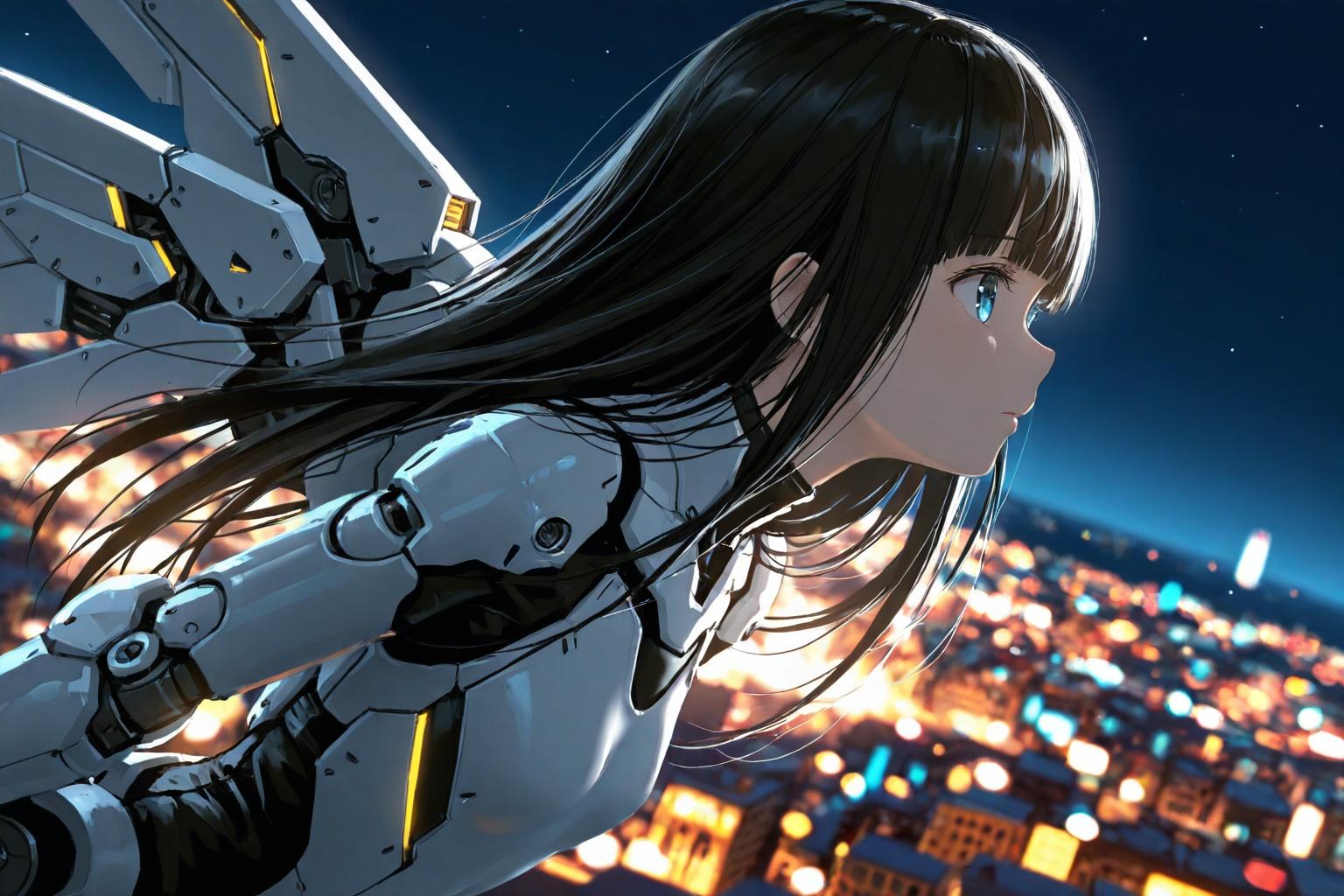 夜空の飛翔
