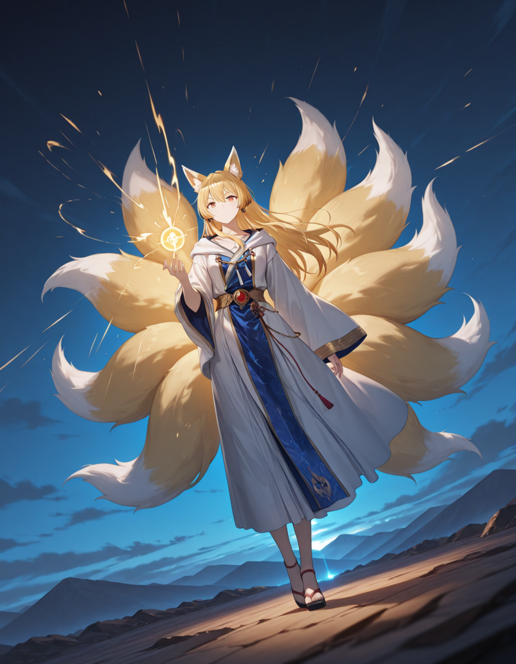 九尾の狐　神モードと通常モード