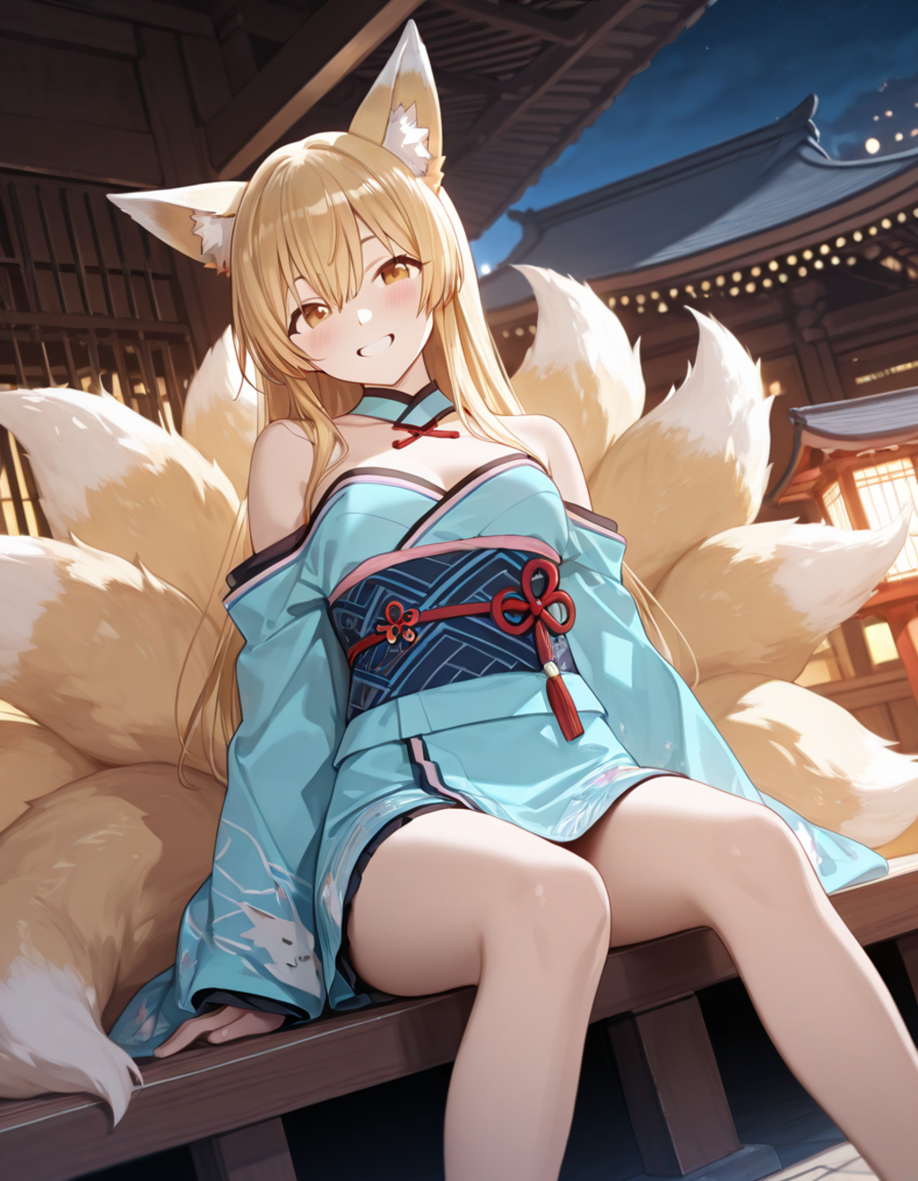 九尾の狐　神モードと通常モード