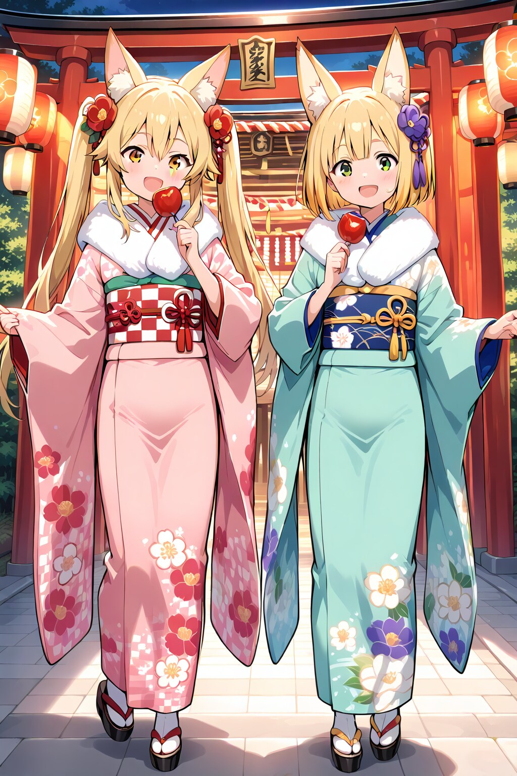 りんごあめー（振袖、お祭り）