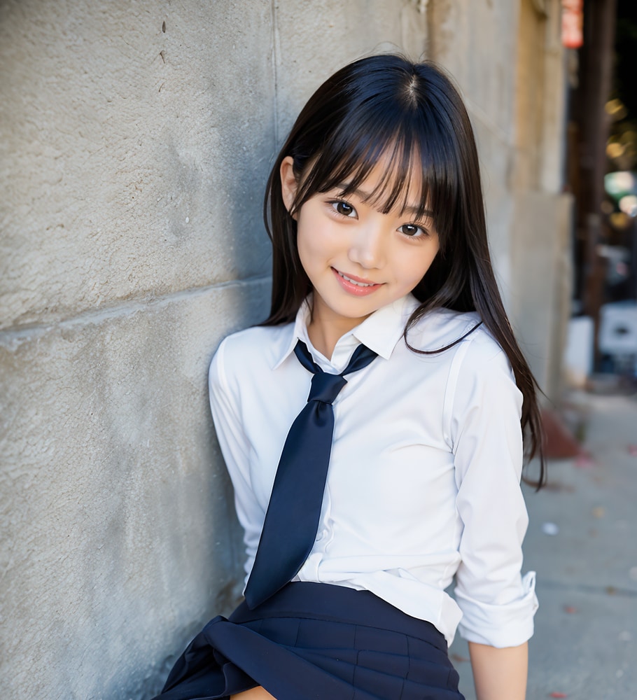 制服の美少女