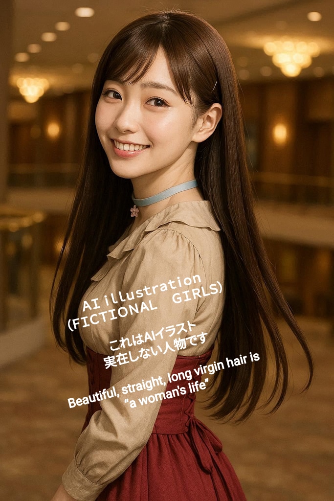 振り向くストレートロングヘア美少女 | の人気AIイラスト・グラビア