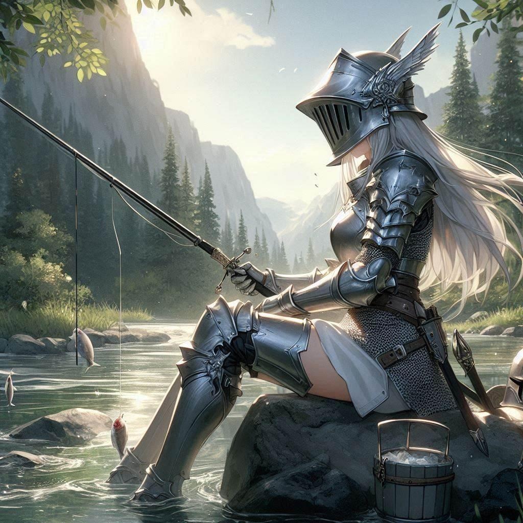 釣り中のキルヴァリア