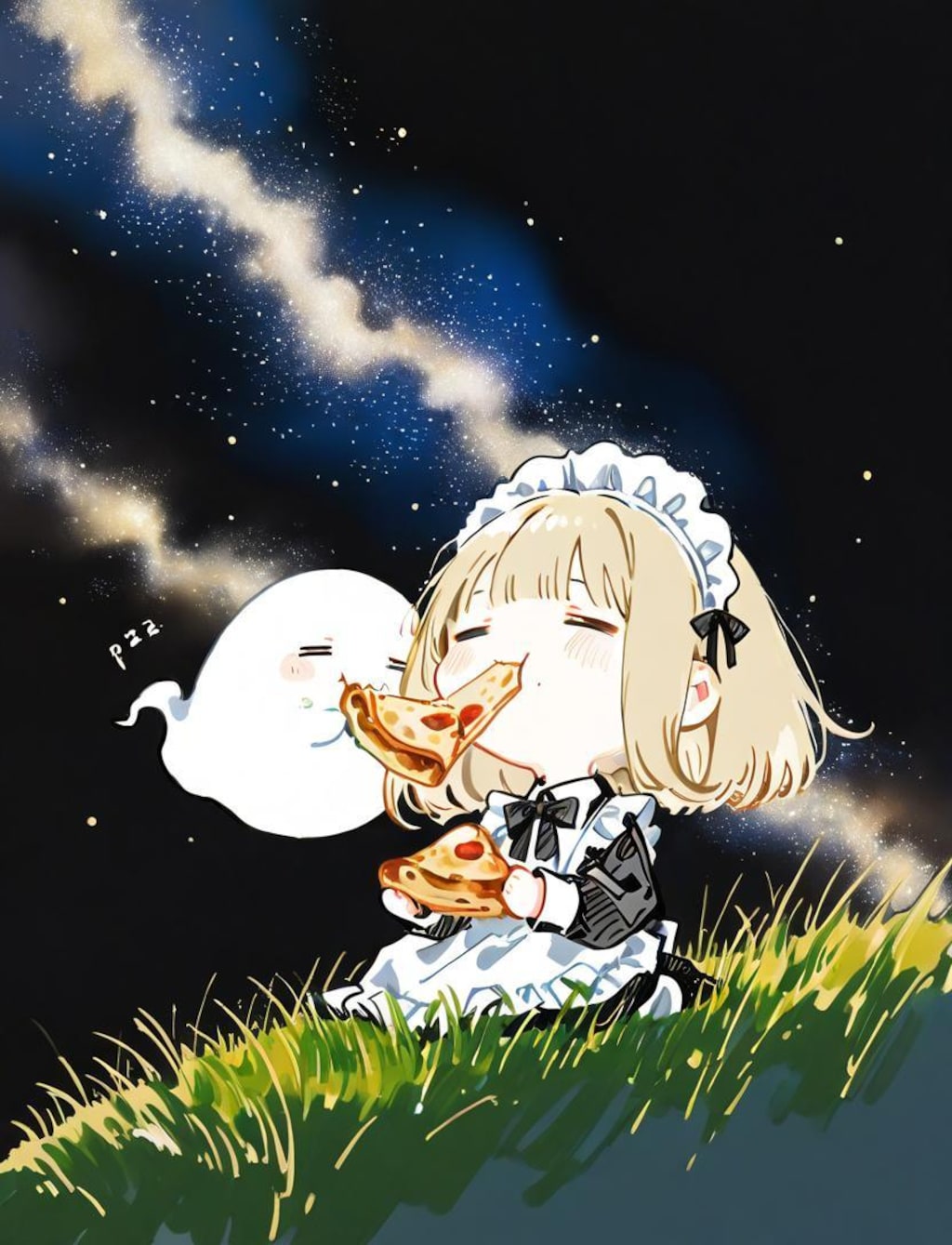 星降る夜とおピッツァと✨🍕