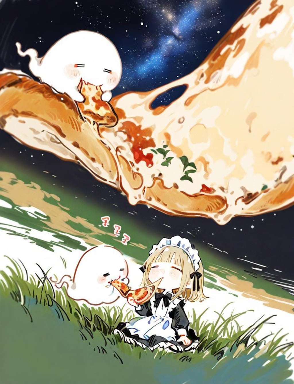 星降る夜とおピッツァと✨🍕