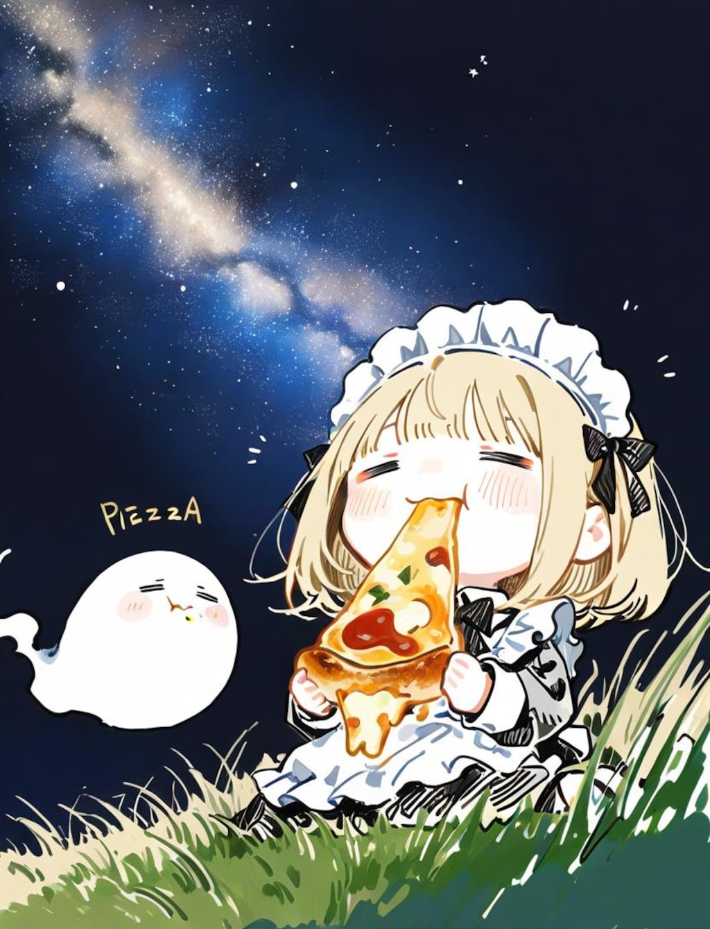 星降る夜とおピッツァと✨🍕