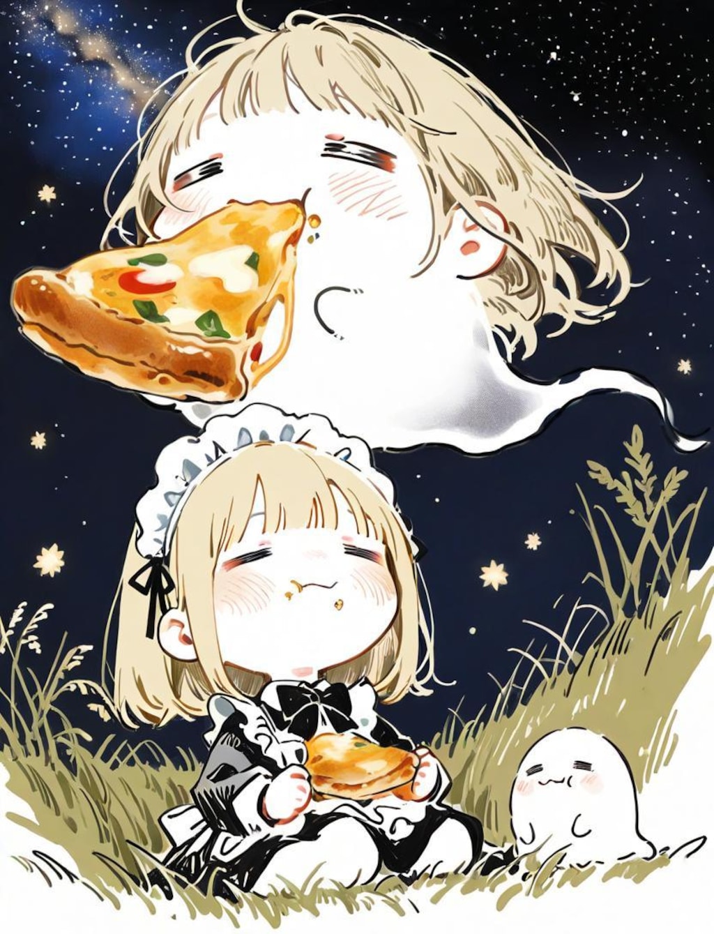 星降る夜とおピッツァと✨🍕