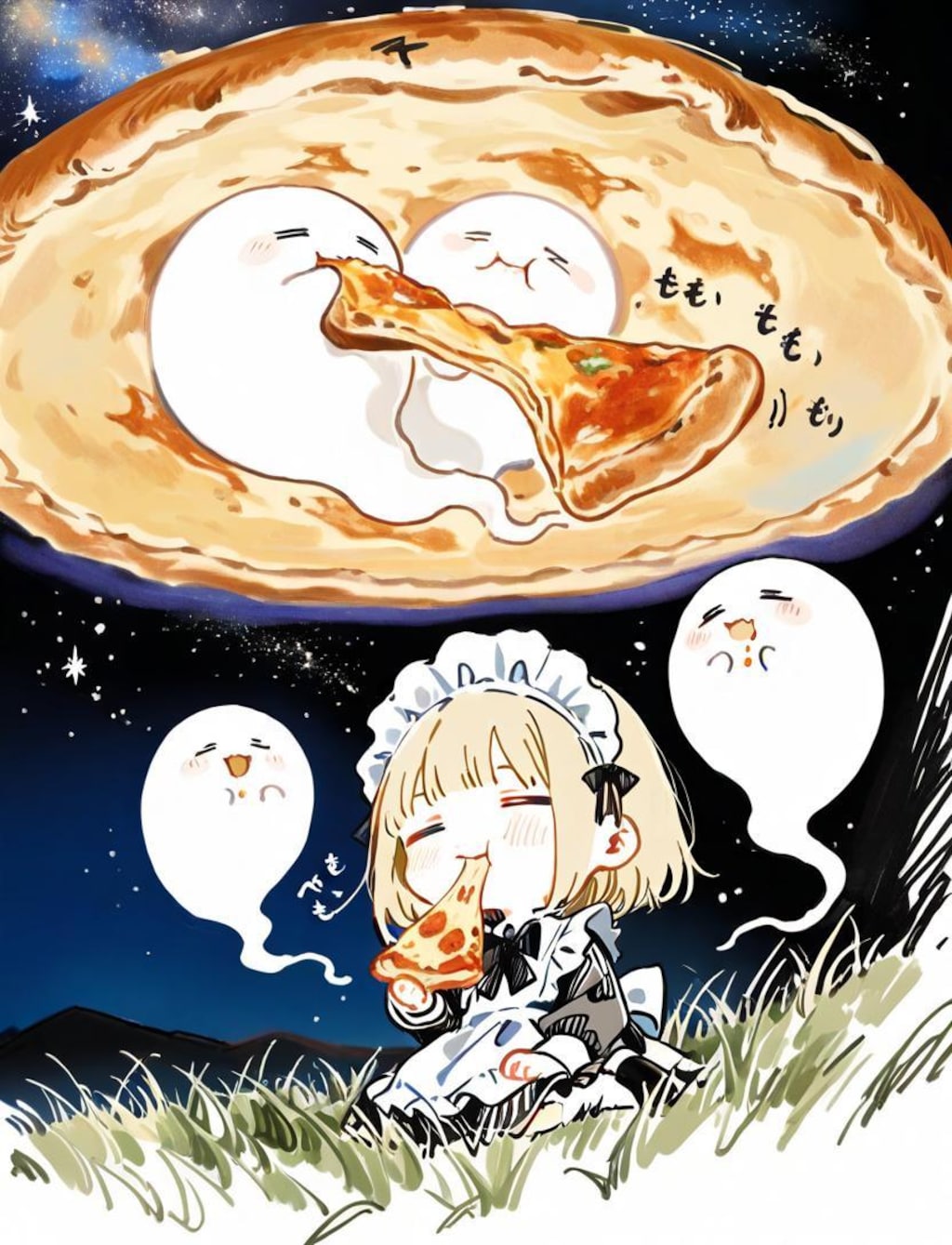 星降る夜とおピッツァと✨🍕