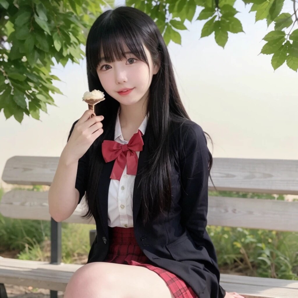 黒髪ロングでブレザーの美女６９