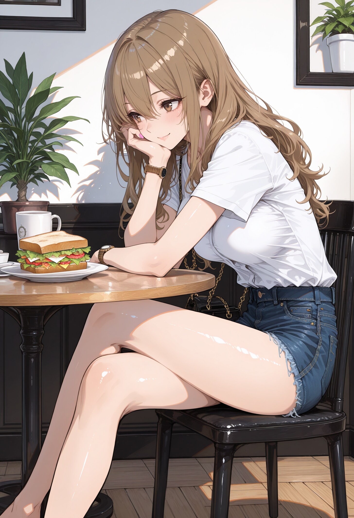 カフェで朝食