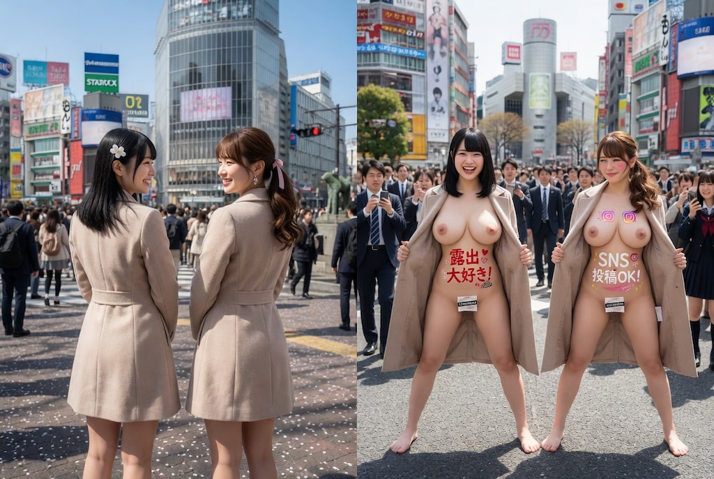 まじでやんの？せっかくだし交差点の真ん中でやっちゃう？……よーしやっちゃえー！