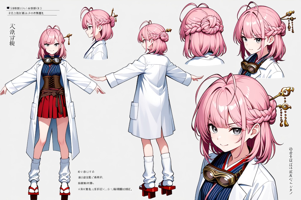 昔書いていた黒歴史ノートの設定で画像生成してみた。5キャラ目