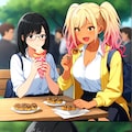 ギャル子in麗王太怒祭り②with眼鏡ちゃん。 3枚目