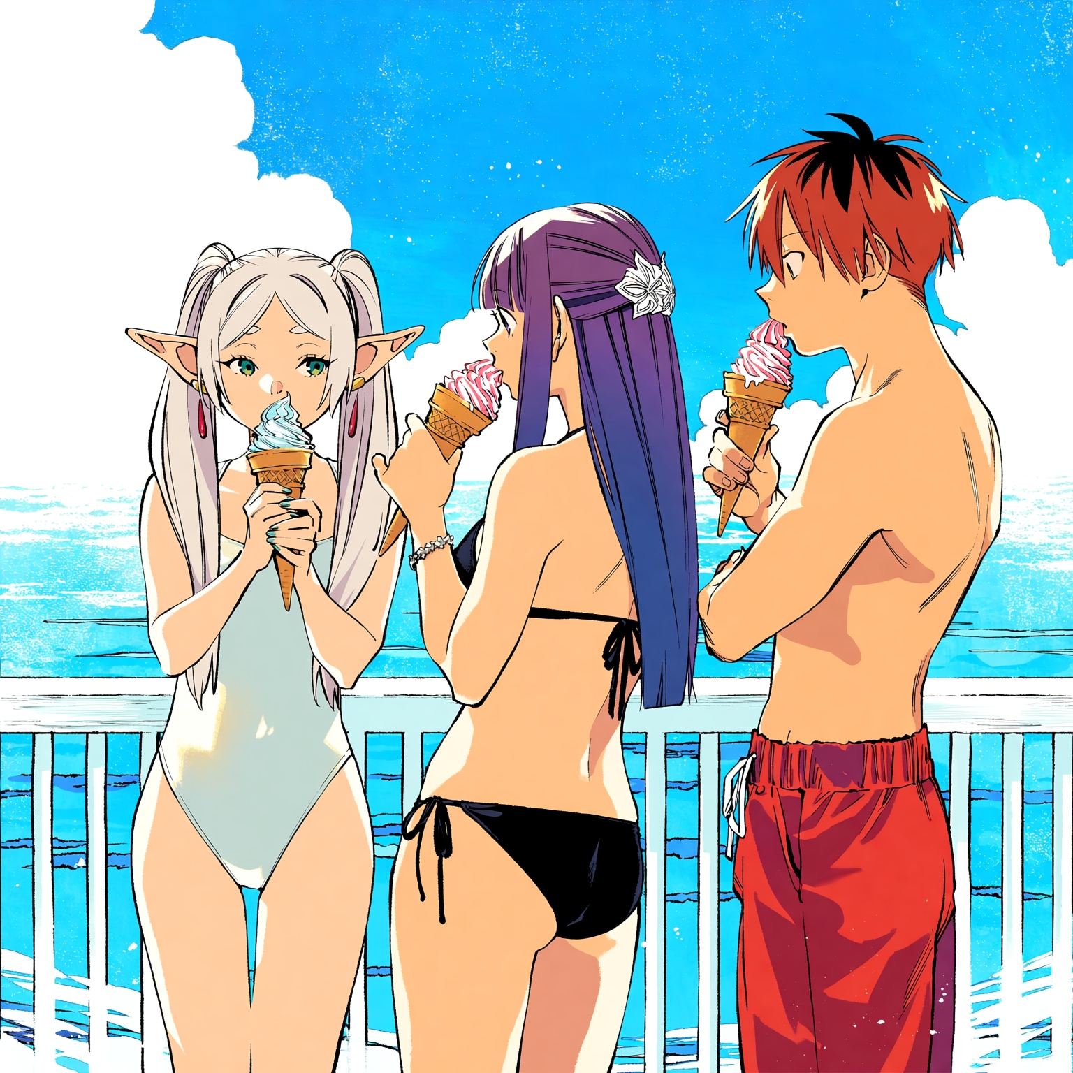 ソフトクリームが美味しいね