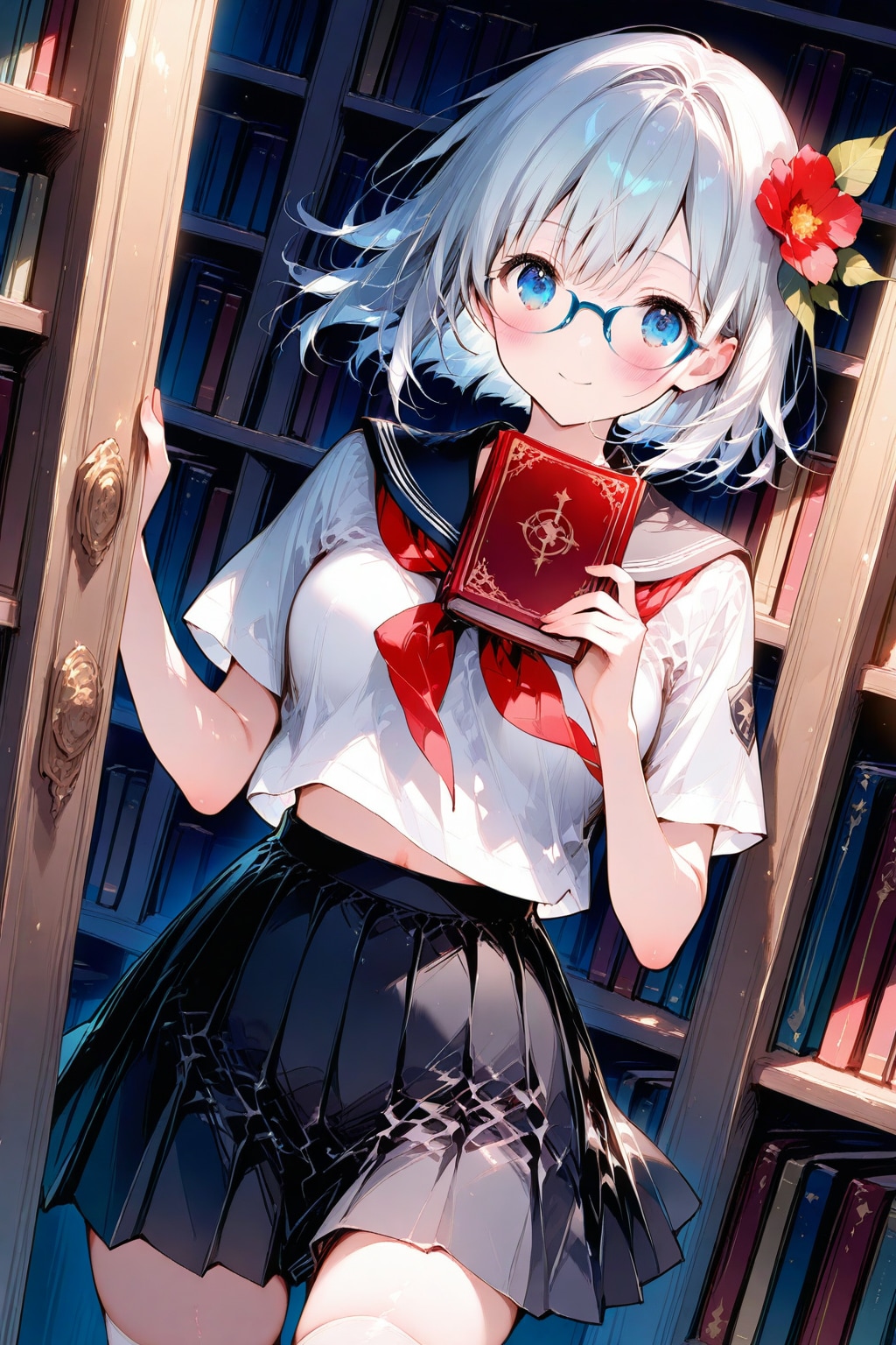 図書委員長とはち合わせ