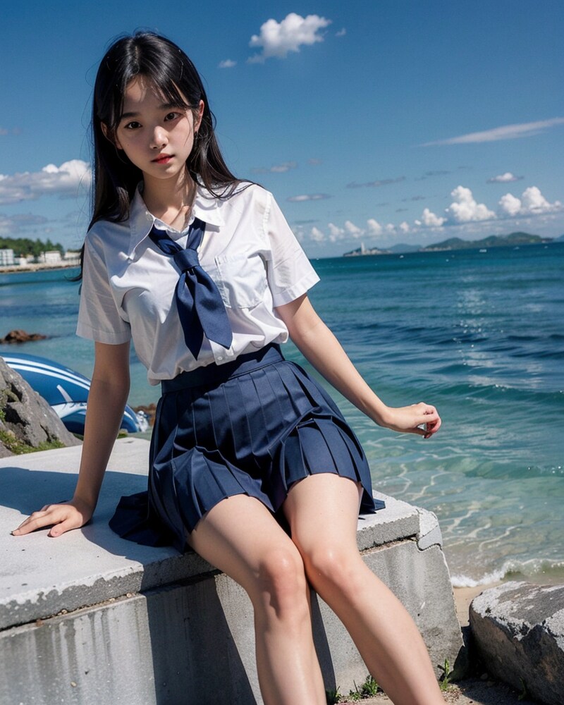 夏の海辺