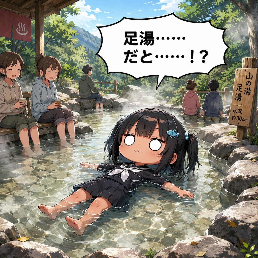 温泉に浸かるこなつちゃん