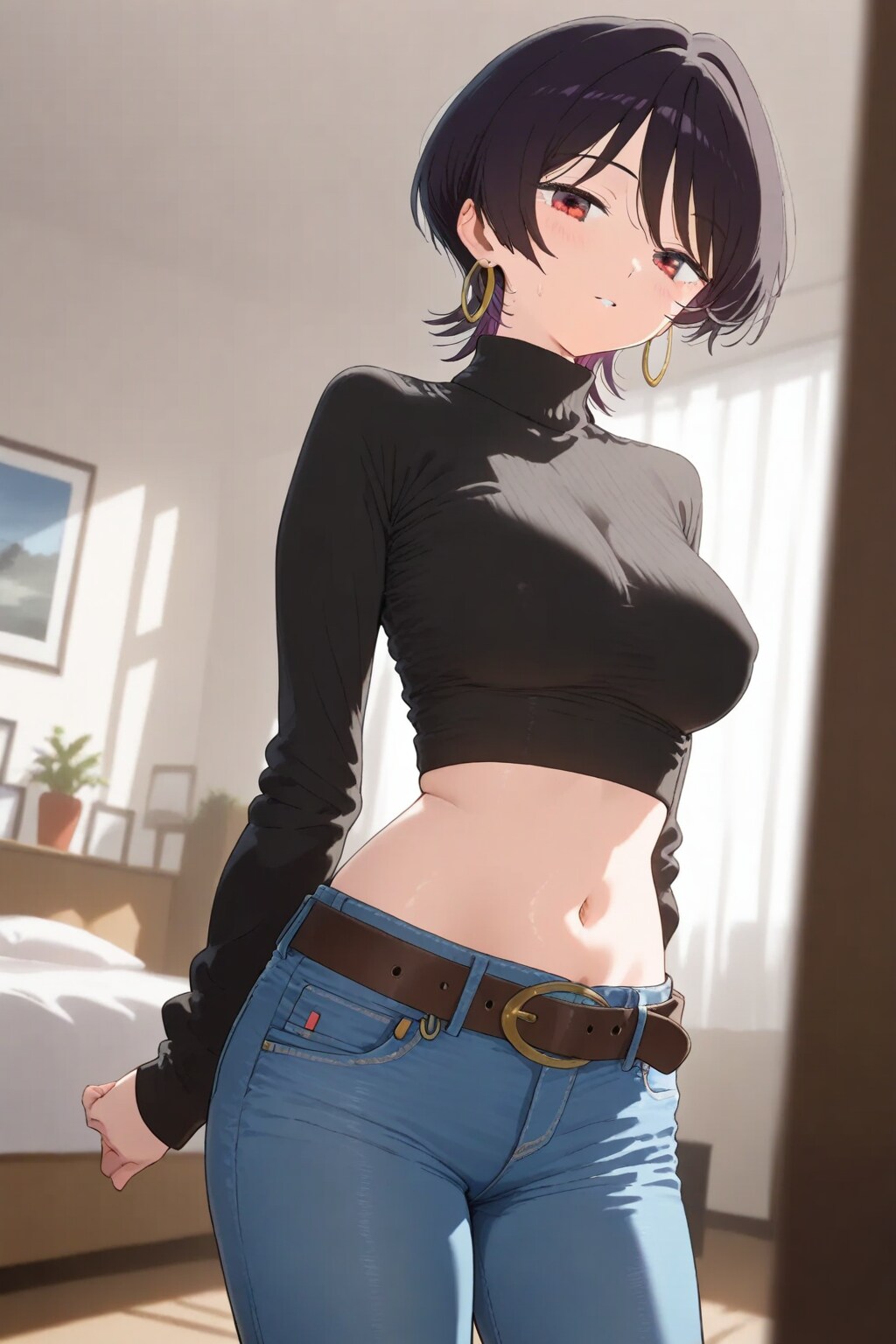 へそ出しニット