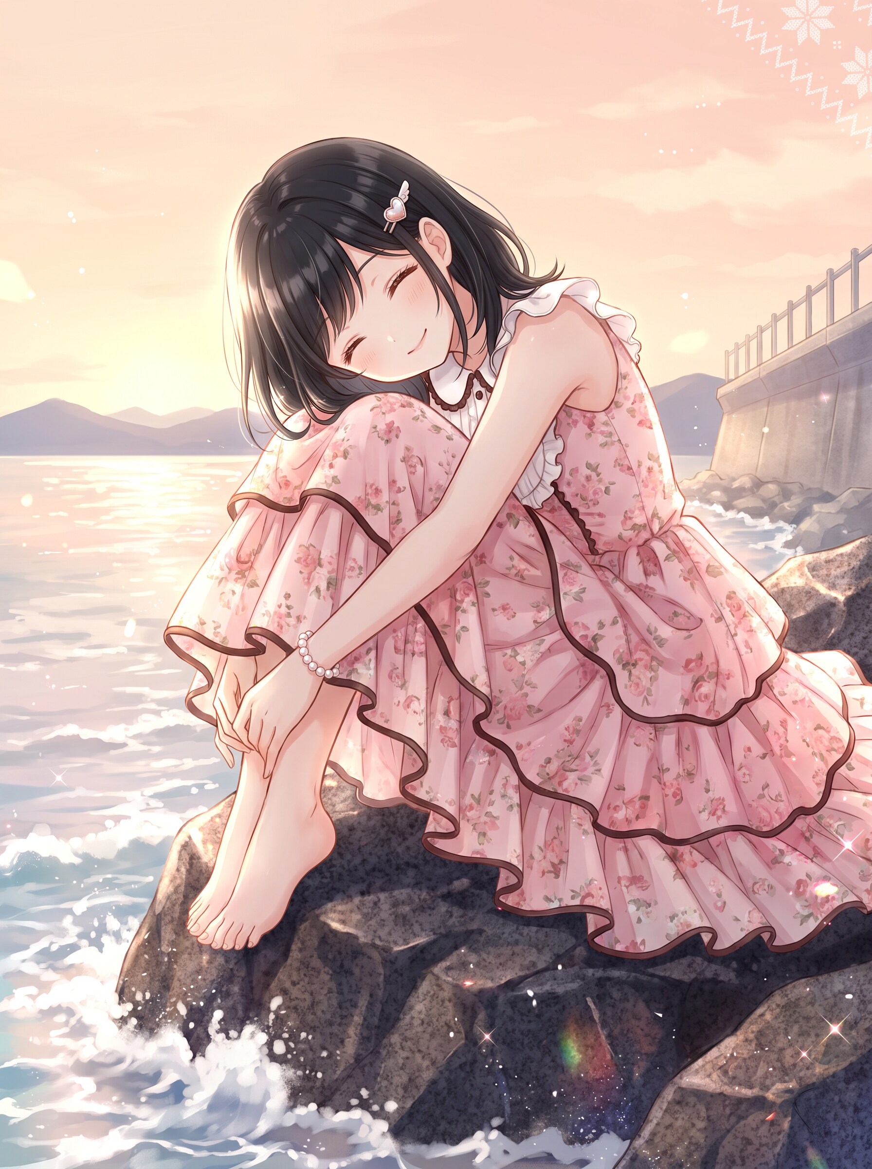 霞暁に微笑む少女 | の人気AIイラスト・グラビア