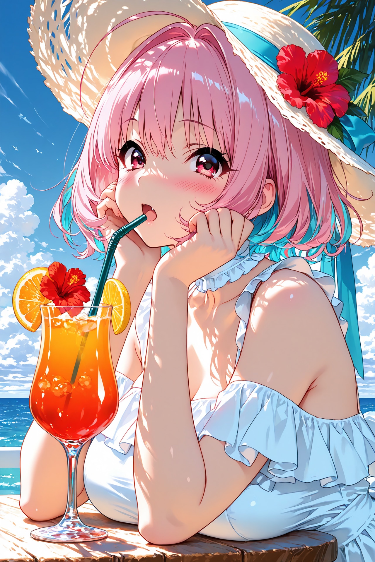 リゾートを満喫する夢見りあむ