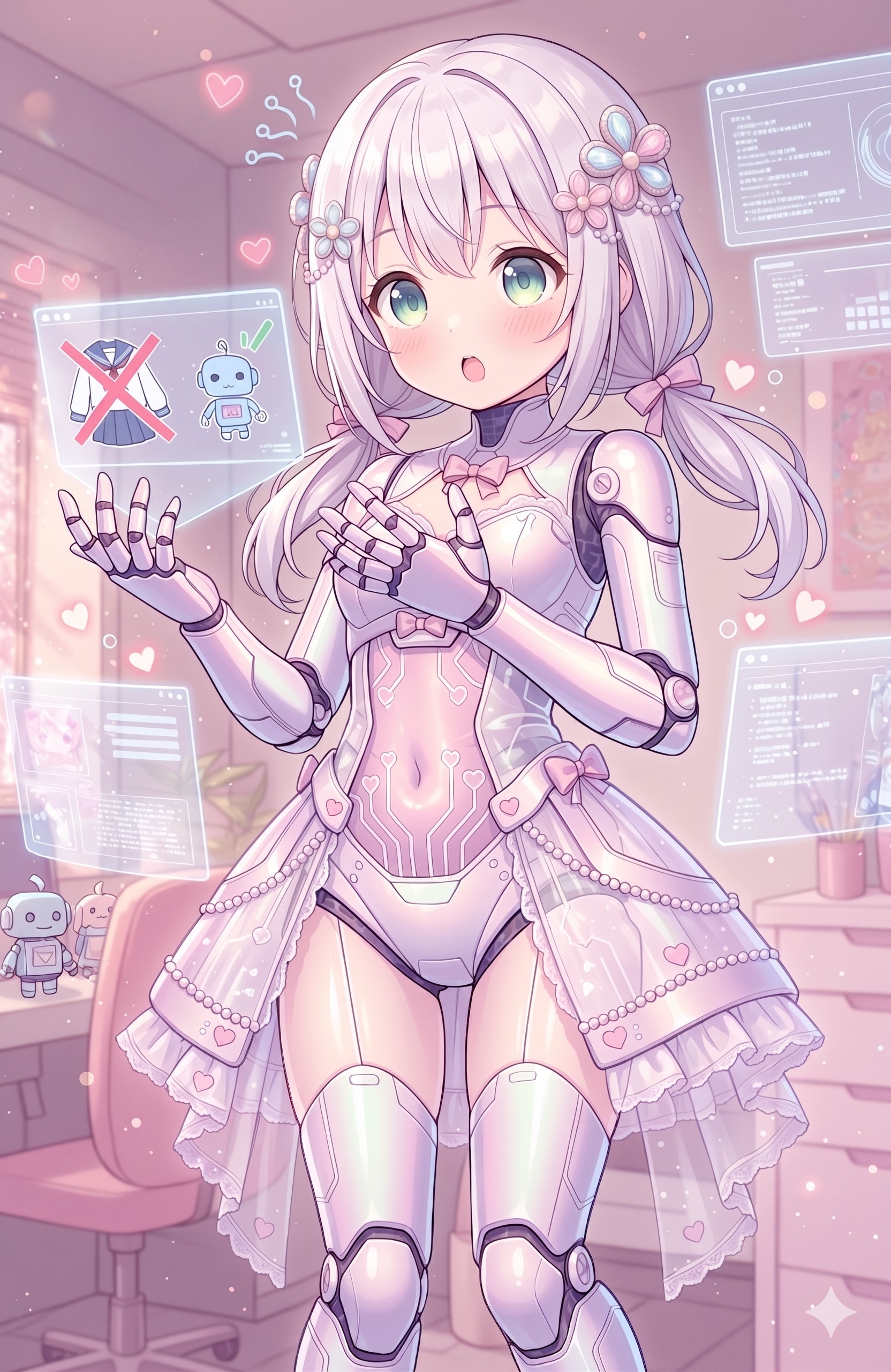 ある日突然ロボットに！？ | の人気AIイラスト・グラビア