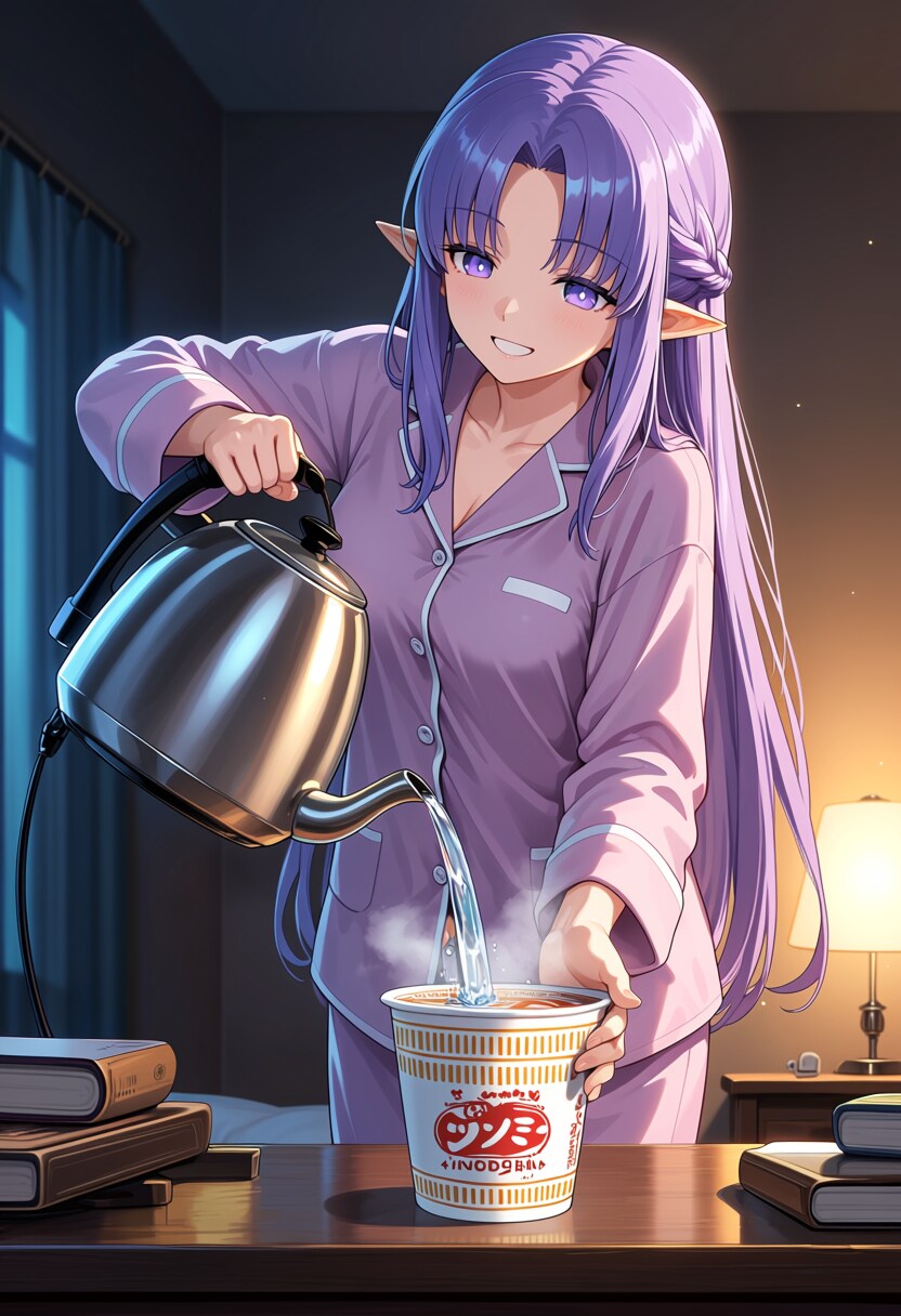 夜更かしのカップ麺