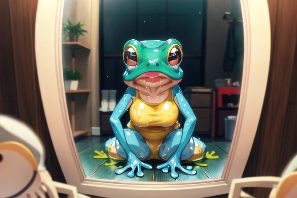 私は蝦蟇、只今油抽出中